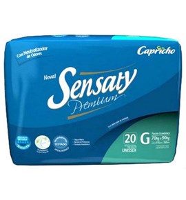 Fralda Sensaty Premium - uso Adulto - TAM G pct c/ 20 unds